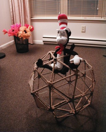 Geodesic spheres; Cat tested, Matias approved