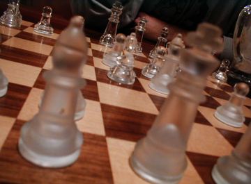 A Chess game at the Harbour Coffee House -- April 26, 2004. J. Nathan Matias's 21st birthday