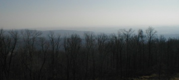 The view from Governor Dick Tower, Mount Gretna, Pennsylvania, December 2004