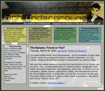 Screenshot of High Underground, a to-be-launched website about creative nonfiction.