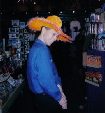 J. Nathan Matias at Mardi Gras World for a gala event with the National Collegiate Honors Conference, 2004