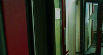 Practice room doors at Zug Memorial Hall, Elizabethtown College
