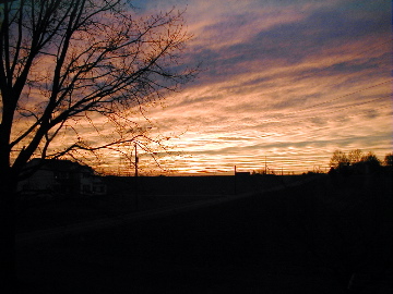 Sunset, January 15, 2005, Mount Joy, Pennsylvania